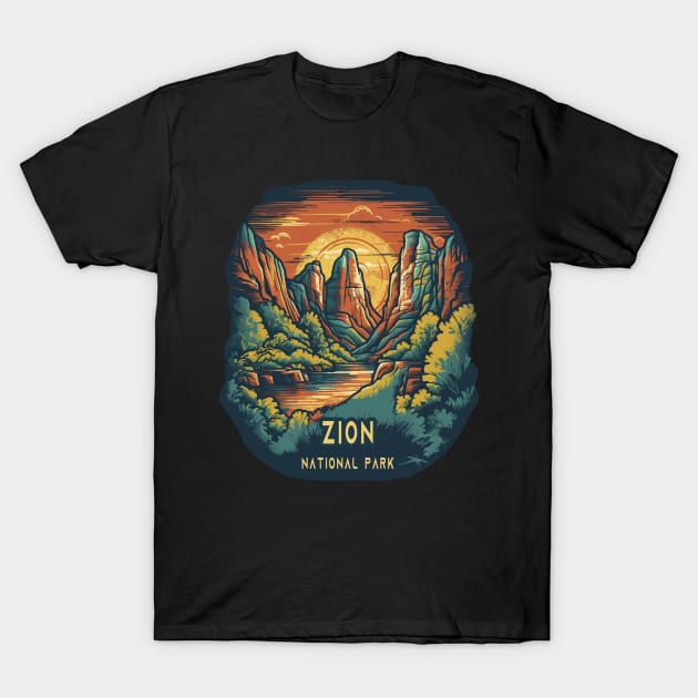 Zion National Park T-Shirt by GreenMary Design